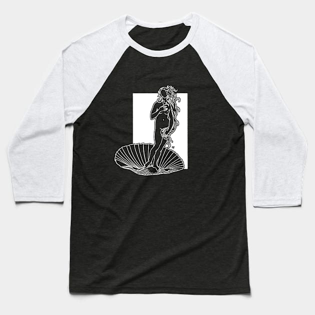 The Birth of Venus Baseball T-Shirt by Museum of Mysteries